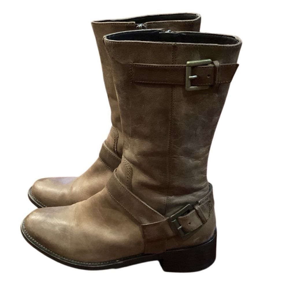 Cole Haan Brown Leather Harness Moto z boots 6.5 - Picture 11 of 12
